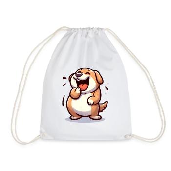 CHIEN QUI RIT, AMI À QUATRE PATTES, ANIMAL DE COMPAGNIE, AMANT DES ANIMAUX, BLAGUE - Sac de sport léger - blanc - Devant