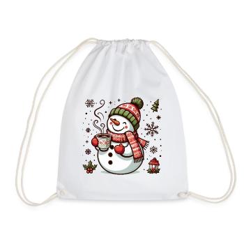 BONHOMME DE NEIGE BOISSON FROIDE CHALEUR CAFÉ THÉ HIVER - Sac de sport léger - blanc - Devant