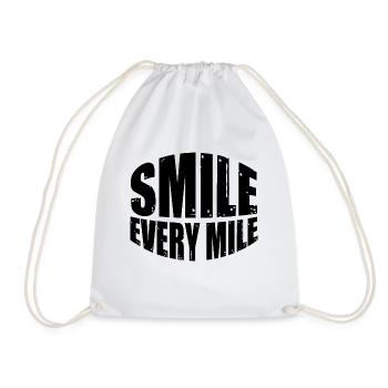 Smile Every Mile 7 - Turnbeutel - Weiß - Vorne