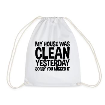 Ma maison était propre hier, désolé que vous l’ayez manqué - Sac de sport léger - blanc - Devant