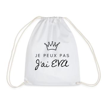 Je peux pas j'ai eva cadeau - Sac de sport léger - blanc - Devant