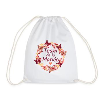 Mariage Femme EVJF Pour Copines Team Mariée - Sac de sport léger - blanc - Devant