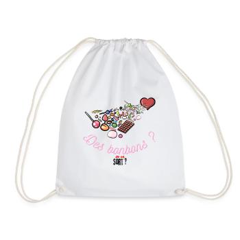 Candy? Or a spell? - Drawstring Bag - white - Front