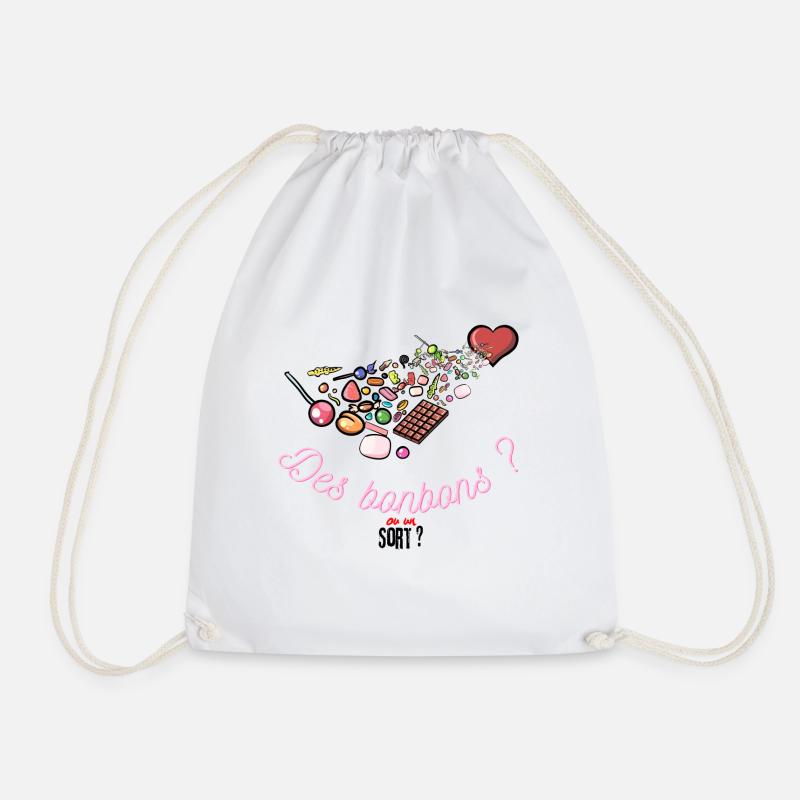 Candy? Or a spell? - Drawstring Bag - white