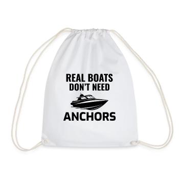 Speedboat Adventure Art for Boaters Ocean Lovers - Drawstring Bag - white - Front