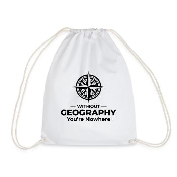 Geographie Kompass Nirgendwo Räumliches GIS - Turnbeutel - Weiß - Vorne