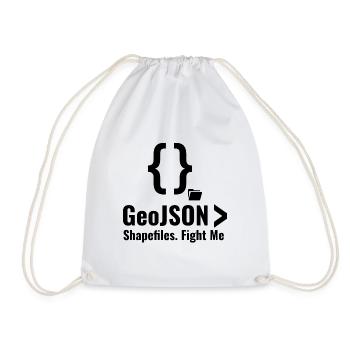 Debatte über GeoJSON-Shapefiles GIS-Datenformat - Turnbeutel - Weiß - Vorne