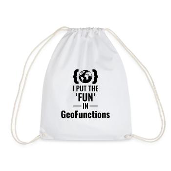 GeoFunctions GIS Programmierung Entwickler Spaß - Turnbeutel - Weiß - Vorne