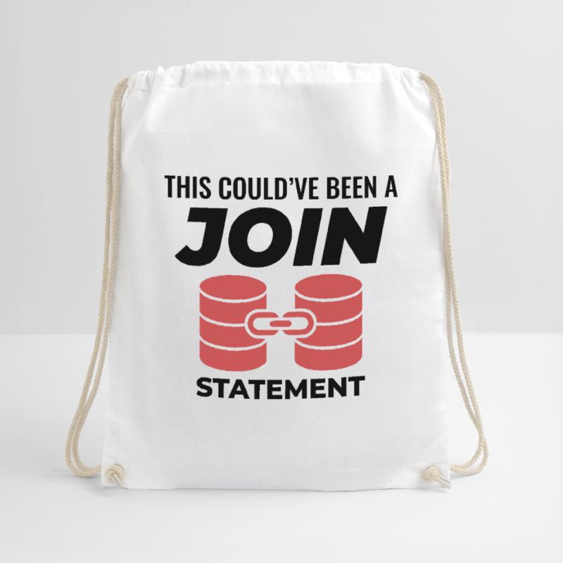 SQL Join Database Statement Programming Data Drawstring Bag