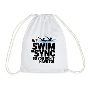 Synchronschwimmen Schwimmer Wassersportler - Turnbeutel - Weiß - Vorne