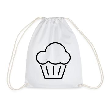 Muffin or cupcake - Drawstring Bag - white - Front