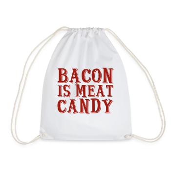 Bacon Is Meat Candy 2 - Drawstring Bag - white - Front