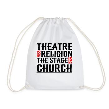 Le théâtre est ma religion, la scène est mon église 4 - Sac de sport léger - blanc - Devant