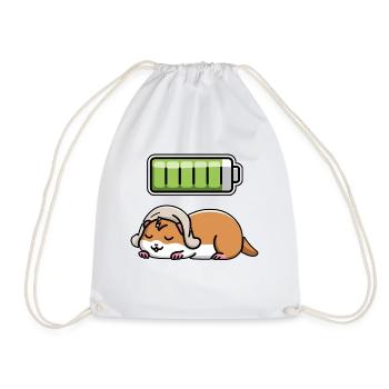 Hamster Sleeping Recharging Night Bedtime - Turnbeutel - Weiß - Vorne
