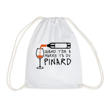 quand marre pinard bouteille vin alcool humour - Sac de sport léger - blanc - Devant