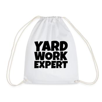 Yard Work Expert 4 - Drawstring Bag - white - Front