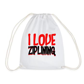 I Love Ziplining 2 - Turnbeutel - Weiß - Vorne