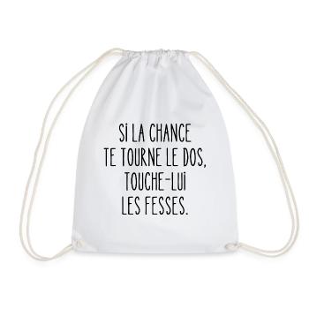 si la chance te tourne le dos - Sac de sport léger - blanc - Devant