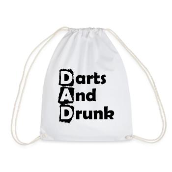 Fléchettes, fléchettes et PAPA ivre - Sac de sport léger - blanc - Devant