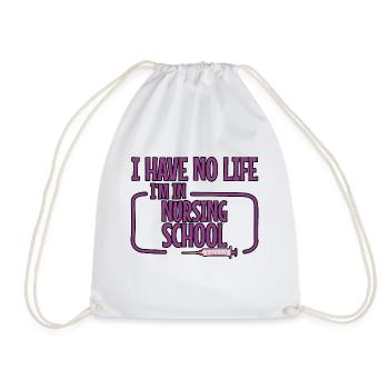 Je n’ai pas de vie Je suis à l’école d’infirmières 2 - Sac de sport léger - blanc - Devant
