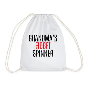 Grandma's Fidget Spinner 2 - Turnbeutel - Weiß - Vorne