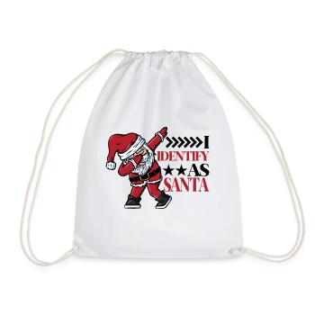 I Identify As Santa 5 - Drawstring Bag - white - Front