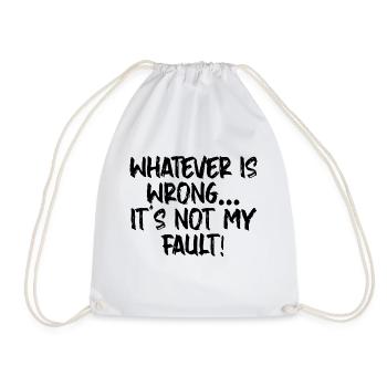 Quoi qu’il en soit, ce n’est pas de ma faute! - Sac de sport léger - blanc - Devant