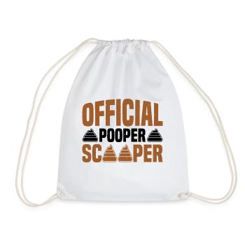 Official Pooper Scooper 60 - Turnbeutel - Weiß - Vorne