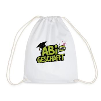 Abi geschafft - Turnbeutel - Weiß - Vorne