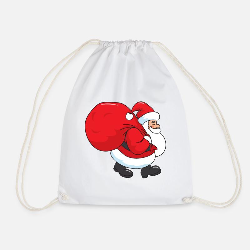 Santa Claus Christmas Santa - Drawstring Bag - white