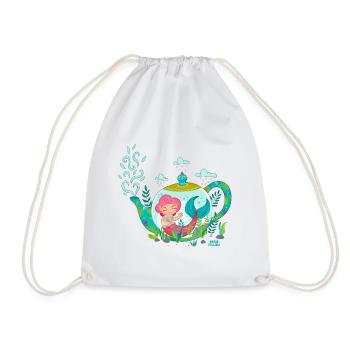 Mermaid in her teapot - Drawstring Bag - white - Front