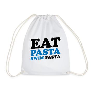 Eat Pasta Swim Fasta 15 - Turnbeutel - Weiß - Vorne
