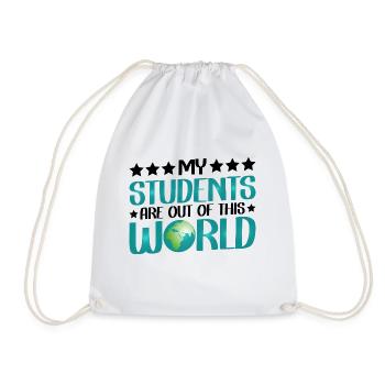 My Students Are Out Of This World 13 - Turnbeutel - Weiß - Vorne