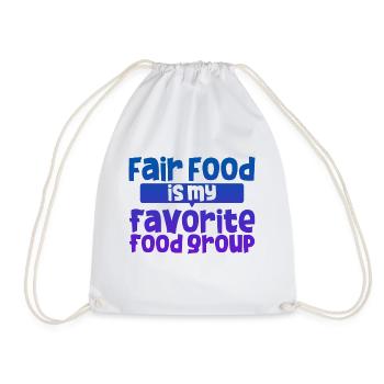 Fair Food Is My Favorite Food Group 4 - Drawstring Bag - white - Front