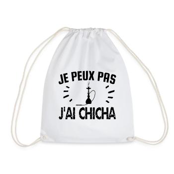 je peux pas j'ai chicha - Sac de sport léger - blanc - Devant