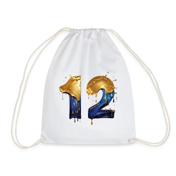 NON. 12 NUMÉRO 12 COOL 12E ANNIVERSAIRE - Sac de sport léger - blanc - Devant