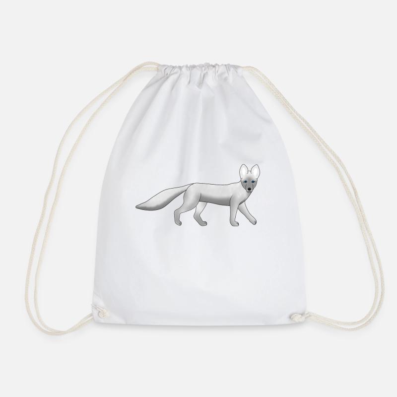 Arctic fox look - Drawstring Bag - white