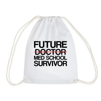 Future Med School Survivor - Drawstring Bag - white - Front