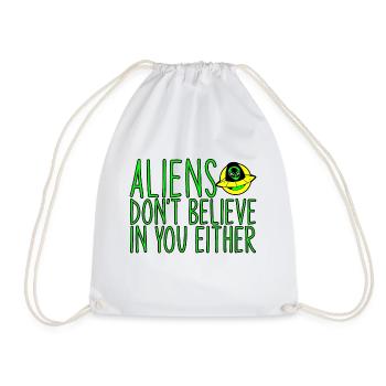 Les extraterrestres ne croient pas en vous non plus 3 - Sac de sport léger - blanc - Devant