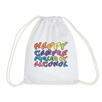 Un campeur heureux alimenté par l’alcool - Sac de sport léger - blanc - Devant