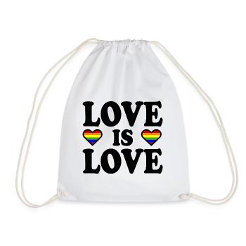 Love is love - Drawstring Bag - white - Front
