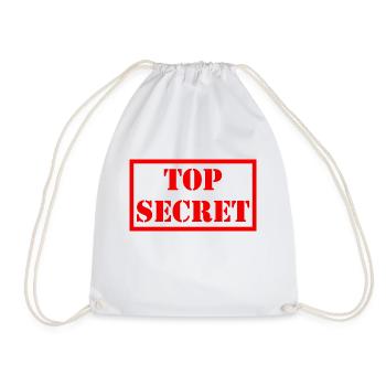 Top secret - Drawstring Bag - white - Front