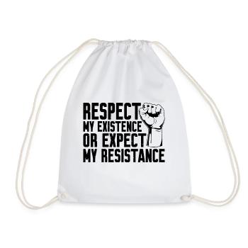 Respectez mon existence ou attendez-vous à ma résistance 9 - Sac de sport léger - blanc - Devant