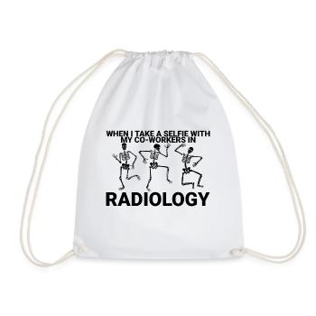 When I Take A Selfie In Radiology 1 - Drawstring Bag - white - Front