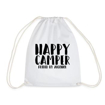 Un campeur heureux alimenté par l’alcool 3 - Sac de sport léger - blanc - Devant