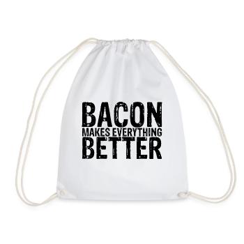 Bacon Makes Everything Better 8 - Drawstring Bag - white - Front