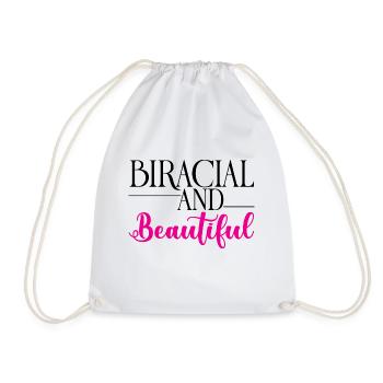 Biracial And Beautiful 2 - Drawstring Bag - white - Front