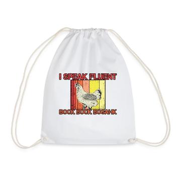 Je parle couramment Bock Bock Bogahk 3 - Sac de sport léger - blanc - Devant