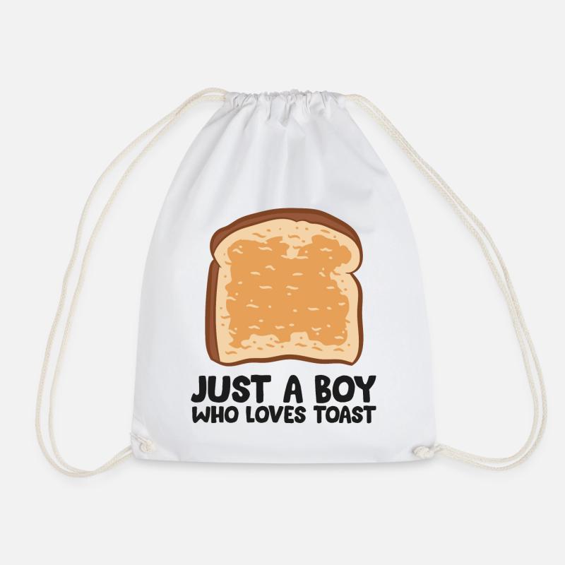 Nur Ein Junge Der Toast Liebt - Turnbeutel - Weiß