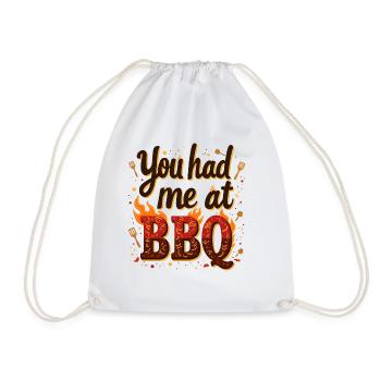 VOUS M’AVEZ EU AU BBQ - Grillen Barbecue - Sac de sport léger - blanc - Devant